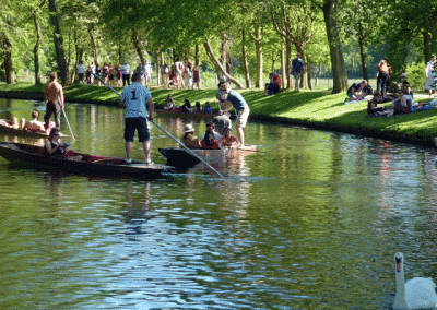 Kursfahrt England: Punting in Oxford